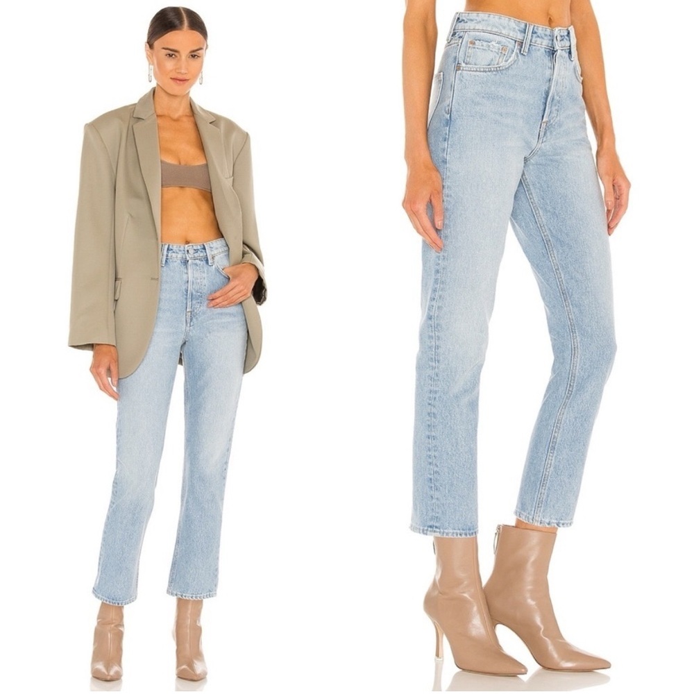 NWT GRLFRND Karolina High Rise Straight Crop Jeans